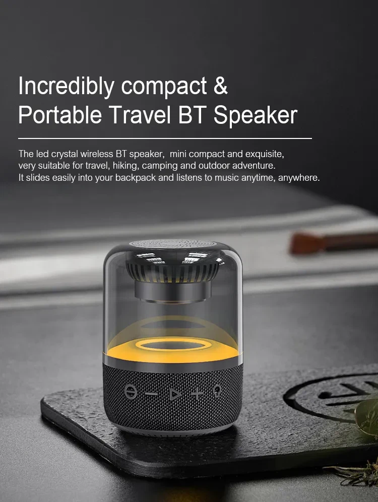 Bluetooth Crystal Speaker With LED Light wholesale