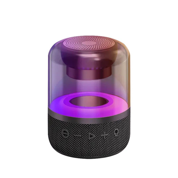 Altavoz de cristal Bluetooth con luz LED